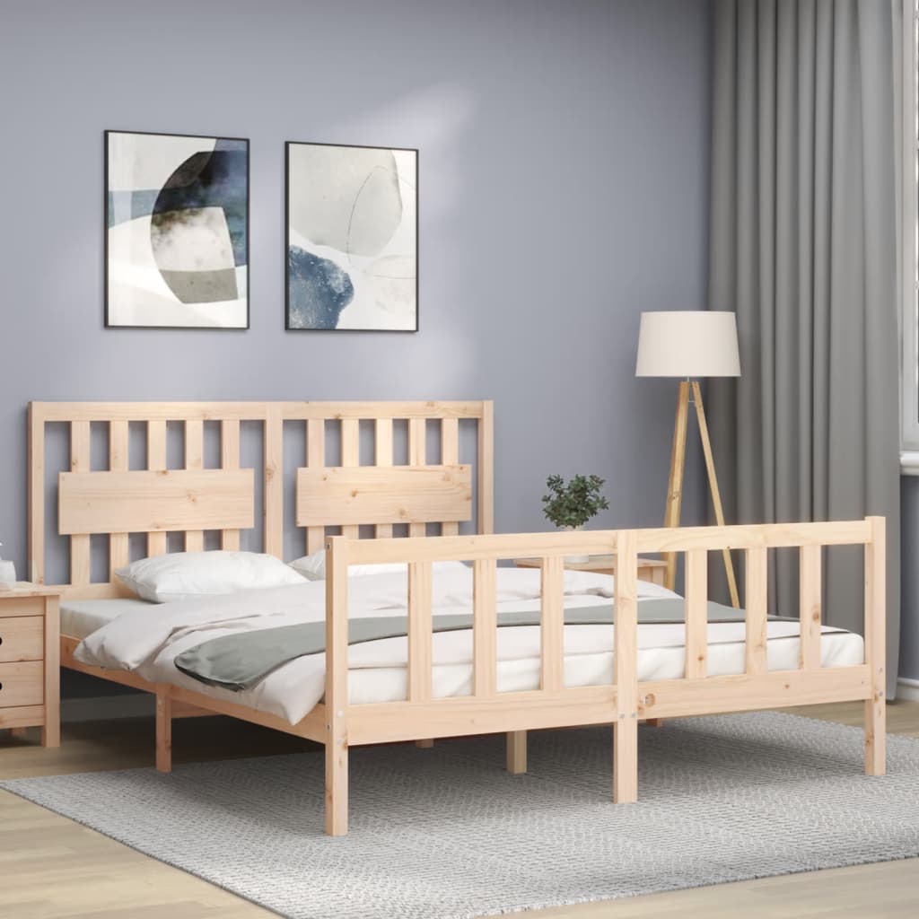 Bedframe zonder matras massief grenenhout 160x200 cm is nu te koop bij PeponiXL, paradijselijk wonen!