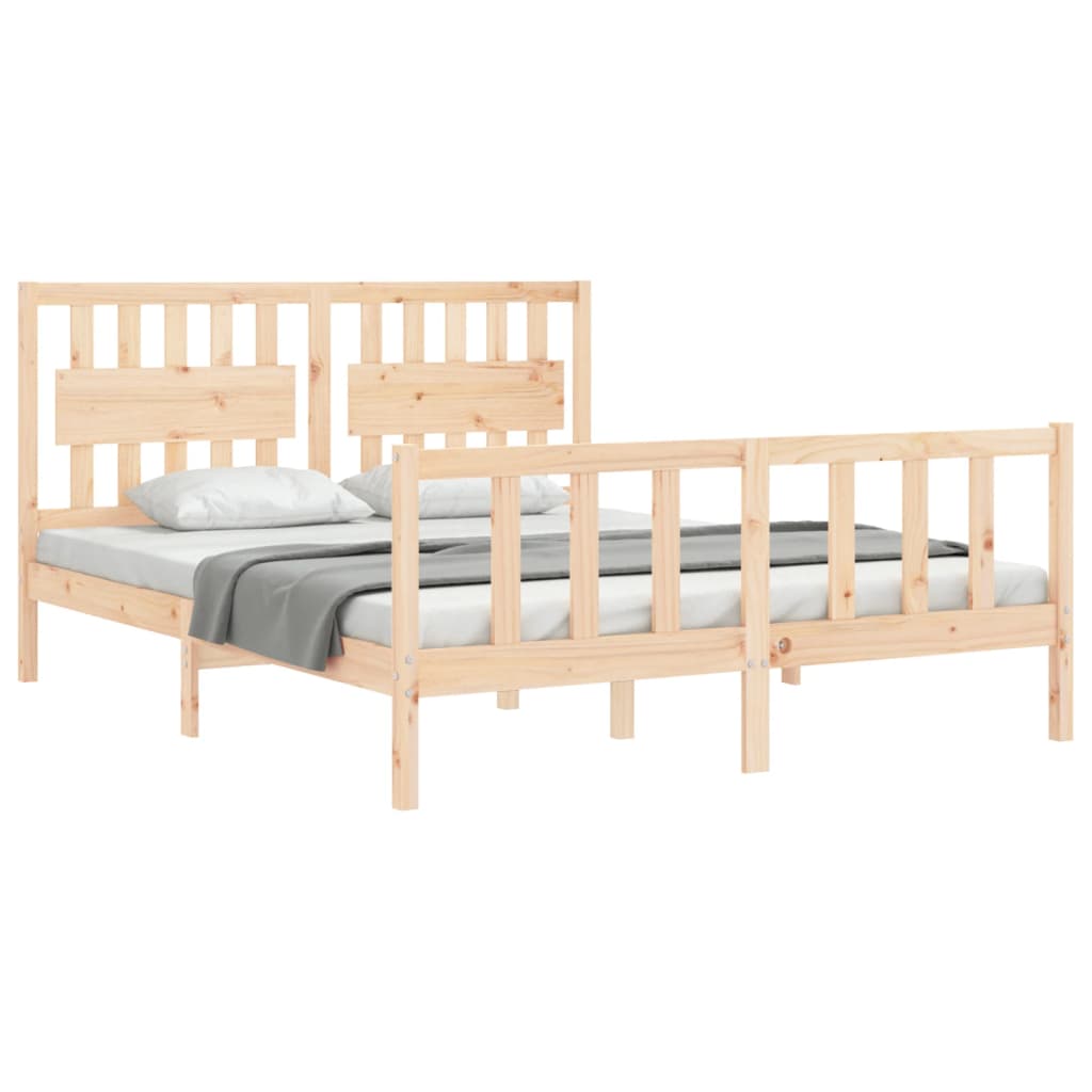 Bedframe zonder matras massief grenenhout 160x200 cm is nu te koop bij PeponiXL, paradijselijk wonen!
