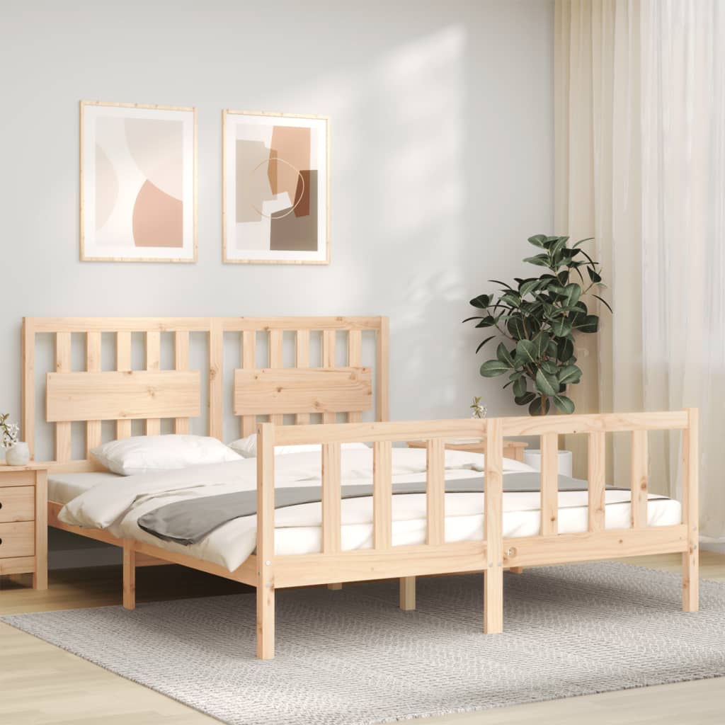 Bedframe zonder matras massief grenenhout 160x200 cm is nu te koop bij PeponiXL, paradijselijk wonen!