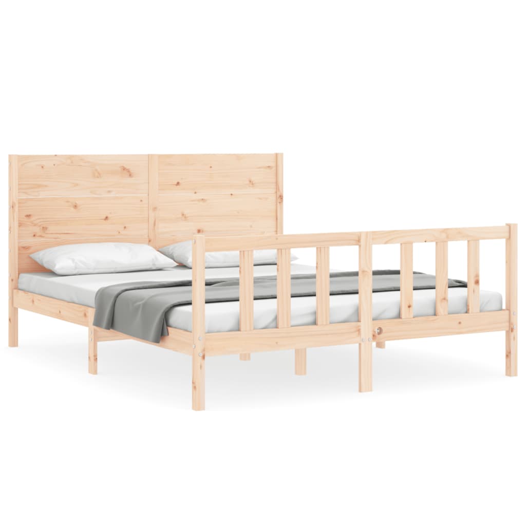 Bedframe zonder matras massief grenenhout 160x200 cm is nu te koop bij PeponiXL, paradijselijk wonen!