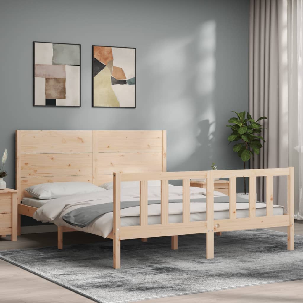 Bedframe zonder matras massief grenenhout 160x200 cm is nu te koop bij PeponiXL, paradijselijk wonen!