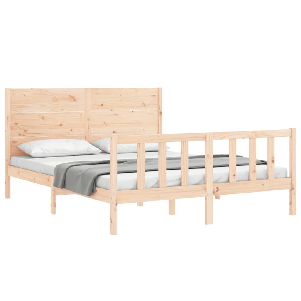 Bedframe zonder matras massief grenenhout 160x200 cm is nu te koop bij PeponiXL, paradijselijk wonen!