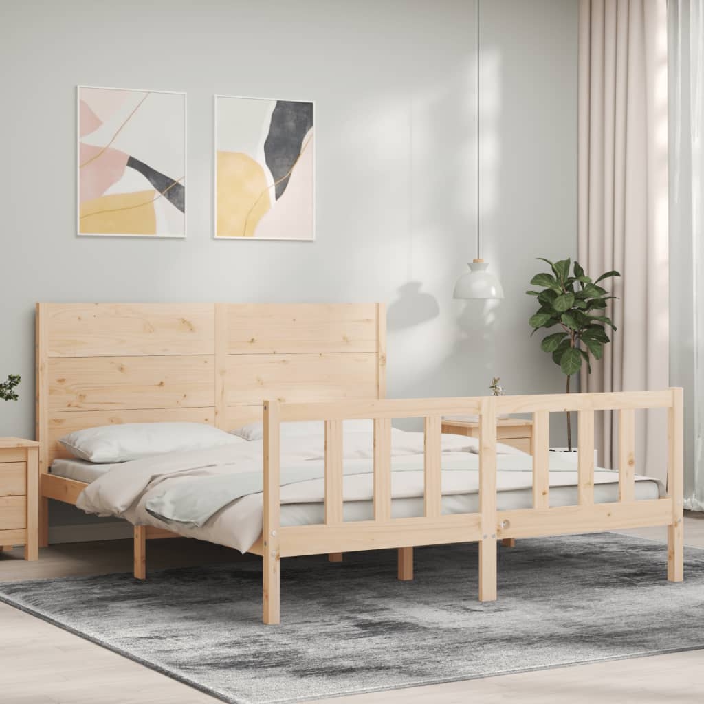 Bedframe zonder matras massief grenenhout 160x200 cm is nu te koop bij PeponiXL, paradijselijk wonen!