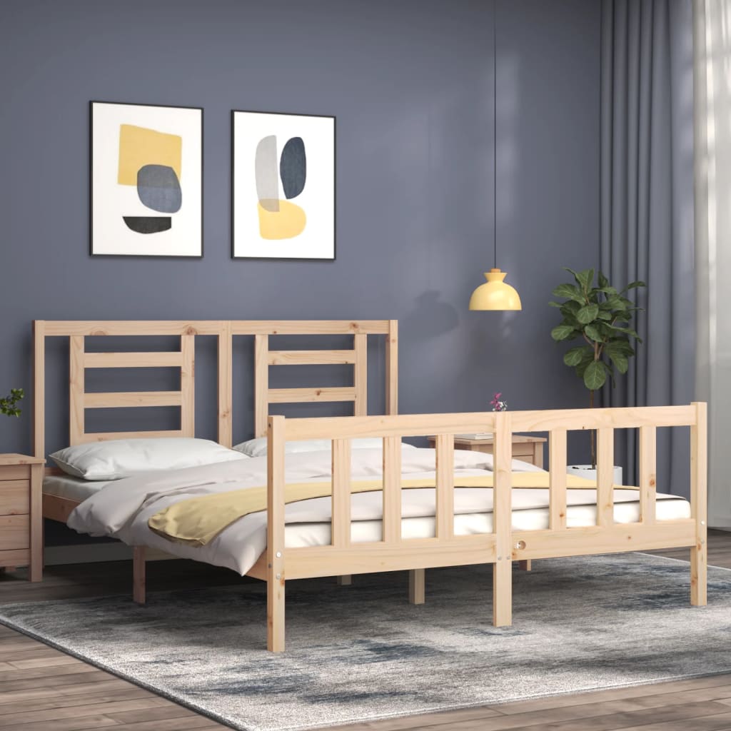 Bedframe zonder matras massief grenenhout 160x200 cm is nu te koop bij PeponiXL, paradijselijk wonen!