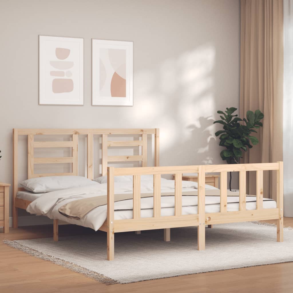 Bedframe zonder matras massief grenenhout 160x200 cm is nu te koop bij PeponiXL, paradijselijk wonen!