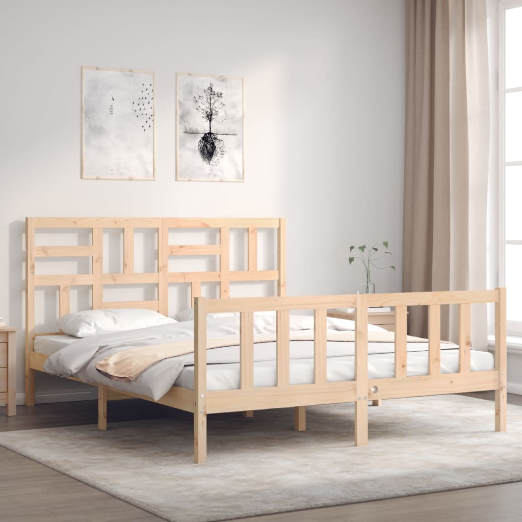 Bedframe zonder matras massief grenenhout 160x200 cm is nu te koop bij PeponiXL, paradijselijk wonen!