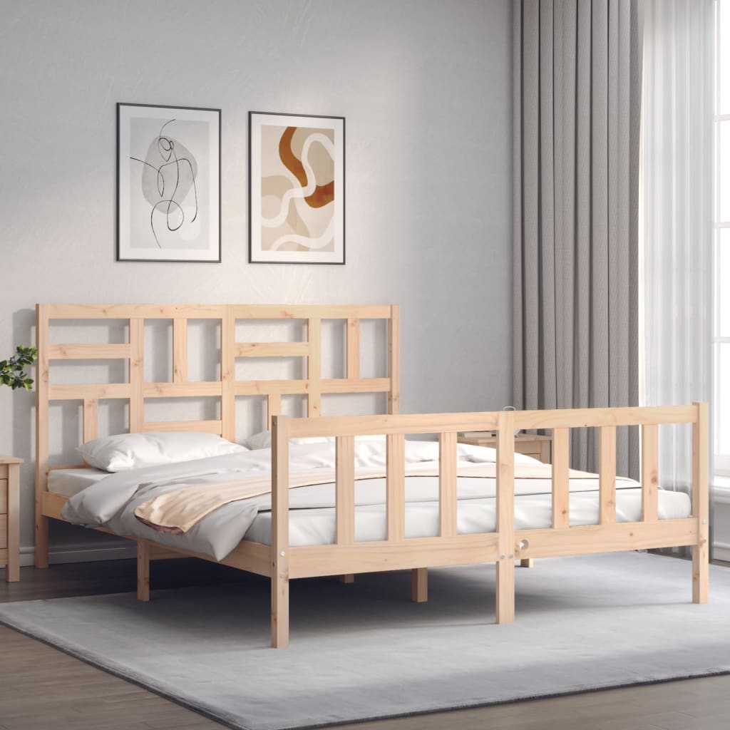 Bedframe zonder matras massief grenenhout 160x200 cm is nu te koop bij PeponiXL, paradijselijk wonen!
