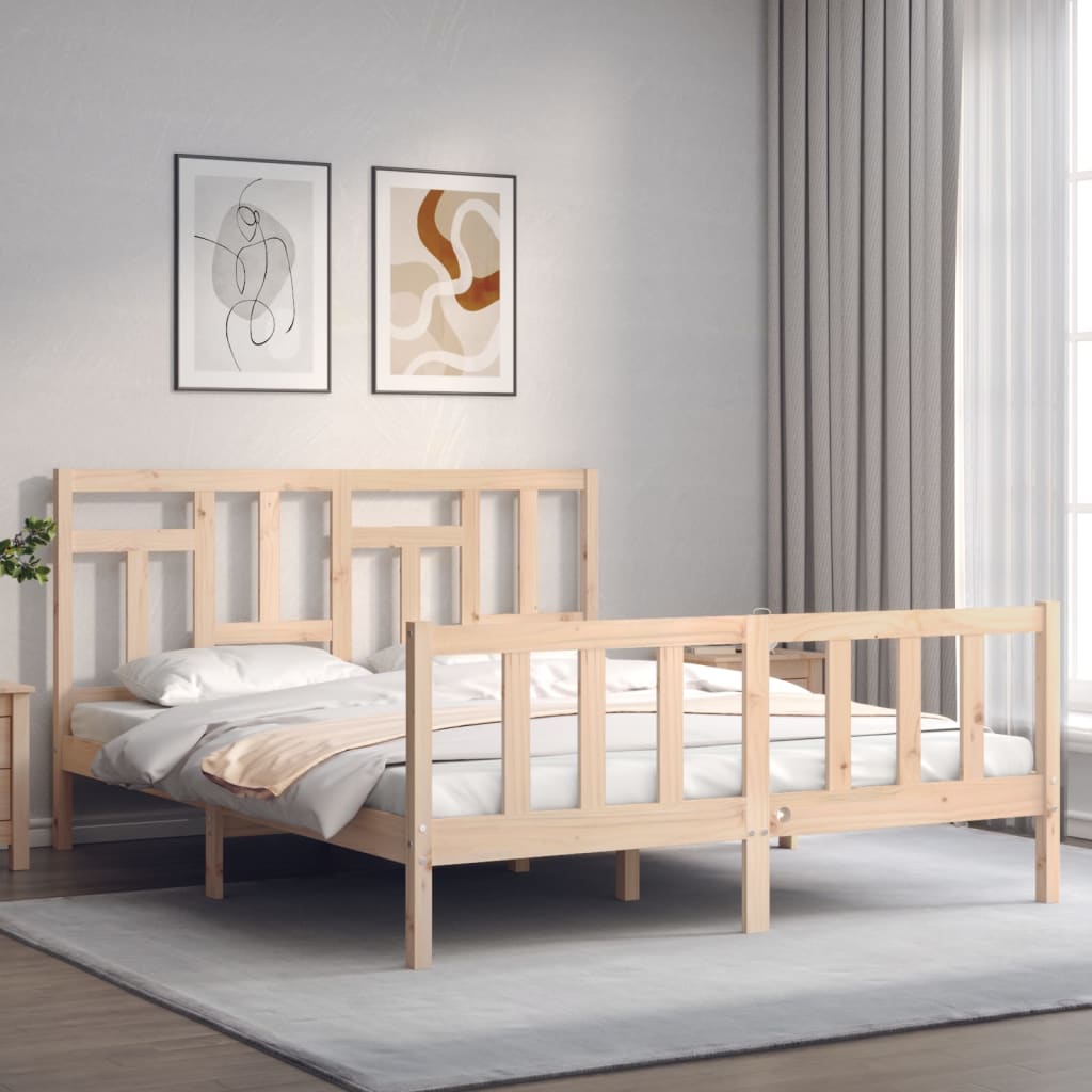 Bedframe zonder matras massief grenenhout 160x200 cm is nu te koop bij PeponiXL, paradijselijk wonen!