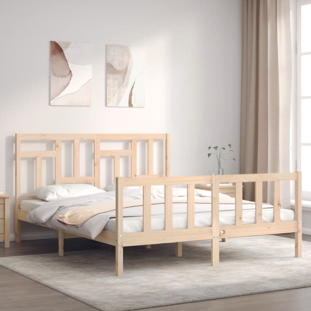 Bedframe zonder matras massief grenenhout 160x200 cm is nu te koop bij PeponiXL, paradijselijk wonen!