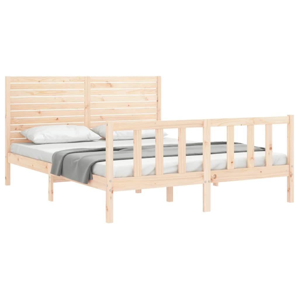 Bedframe zonder matras massief grenenhout 160x200 cm is nu te koop bij PeponiXL, paradijselijk wonen!