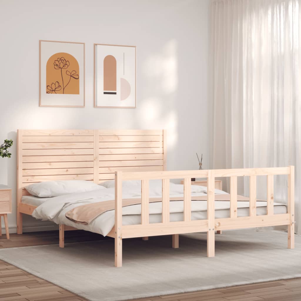 Bedframe zonder matras massief grenenhout 160x200 cm is nu te koop bij PeponiXL, paradijselijk wonen!