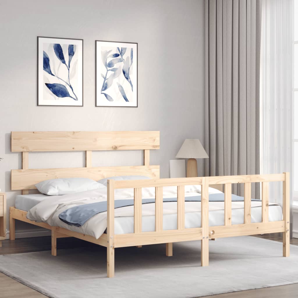 Bedframe zonder matras massief grenenhout 160x200 cm is nu te koop bij PeponiXL, paradijselijk wonen!