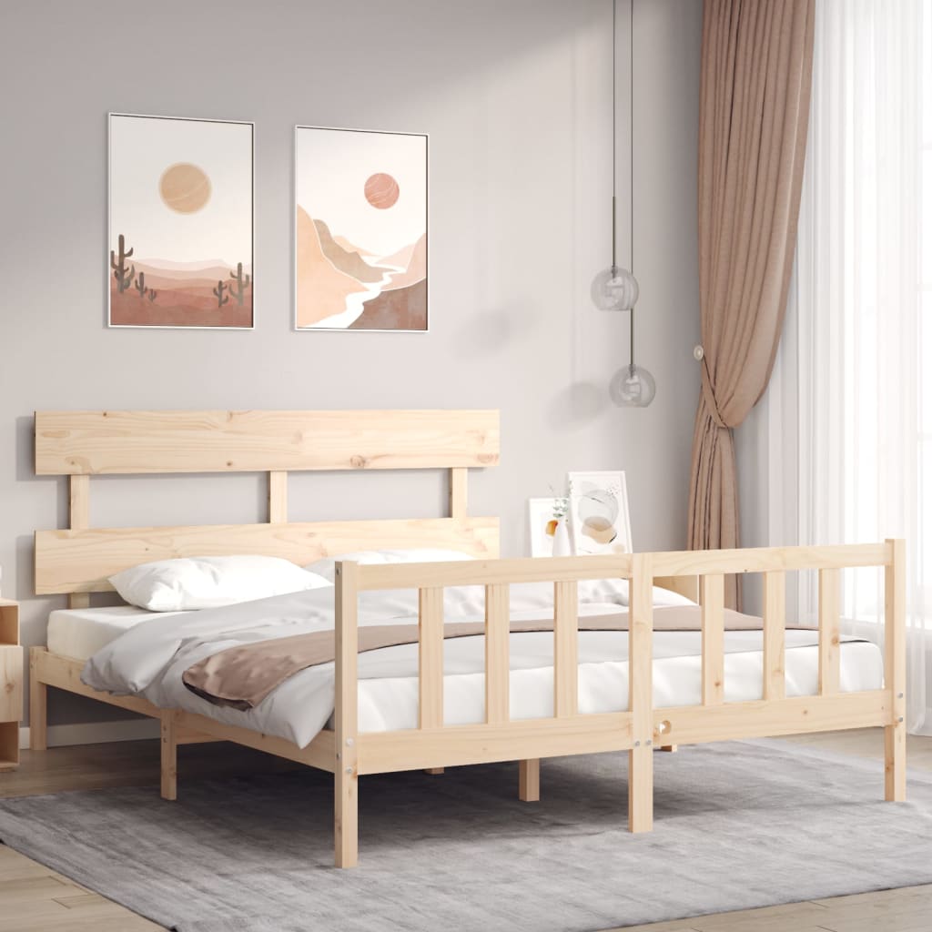 Bedframe zonder matras massief grenenhout 160x200 cm is nu te koop bij PeponiXL, paradijselijk wonen!