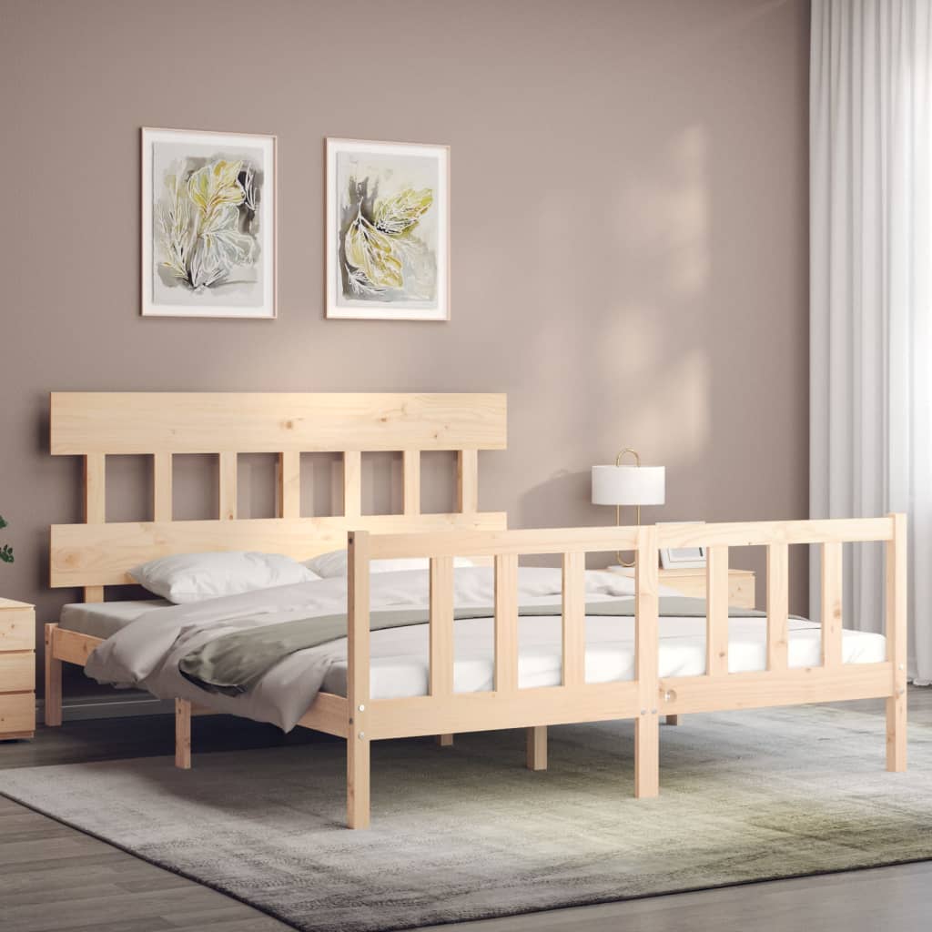 Bedframe zonder matras massief grenenhout 160x200 cm is nu te koop bij PeponiXL, paradijselijk wonen!