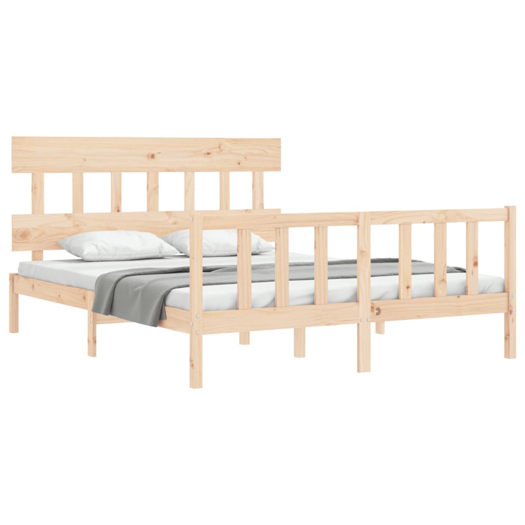 Bedframe zonder matras massief grenenhout 160x200 cm is nu te koop bij PeponiXL, paradijselijk wonen!