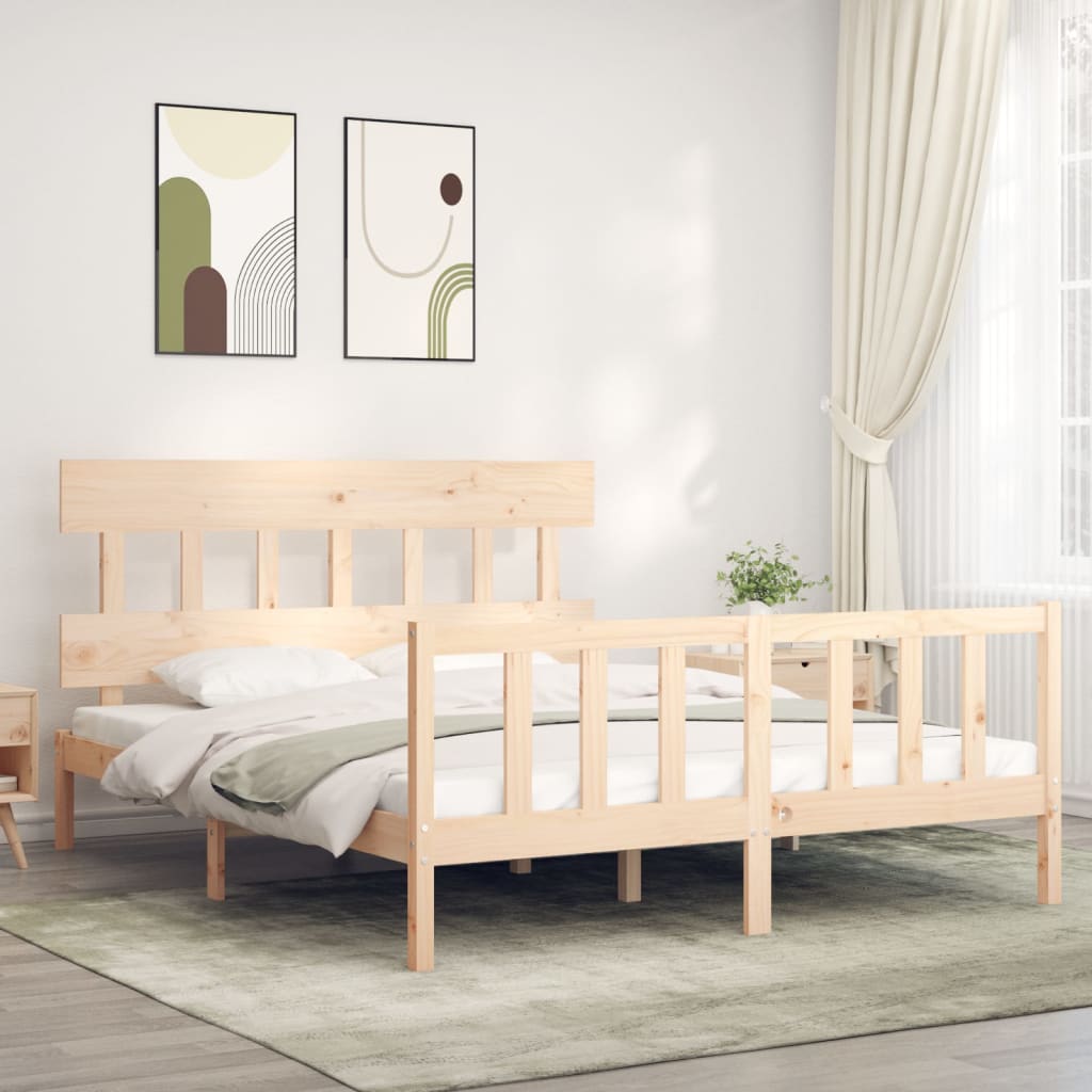 Bedframe zonder matras massief grenenhout 160x200 cm is nu te koop bij PeponiXL, paradijselijk wonen!