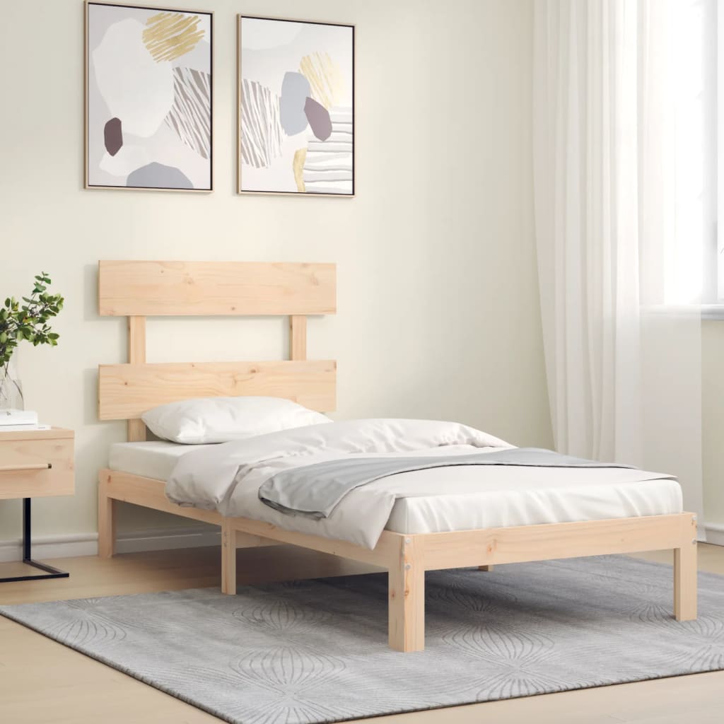 Bedframe zonder matras massief grenenhout 90x200 cm is nu te koop bij PeponiXL, paradijselijk wonen!