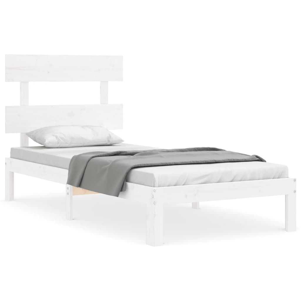 Bedframe zonder matras massief grenenhout wit 90x200 cm is nu te koop bij PeponiXL, paradijselijk wonen!
