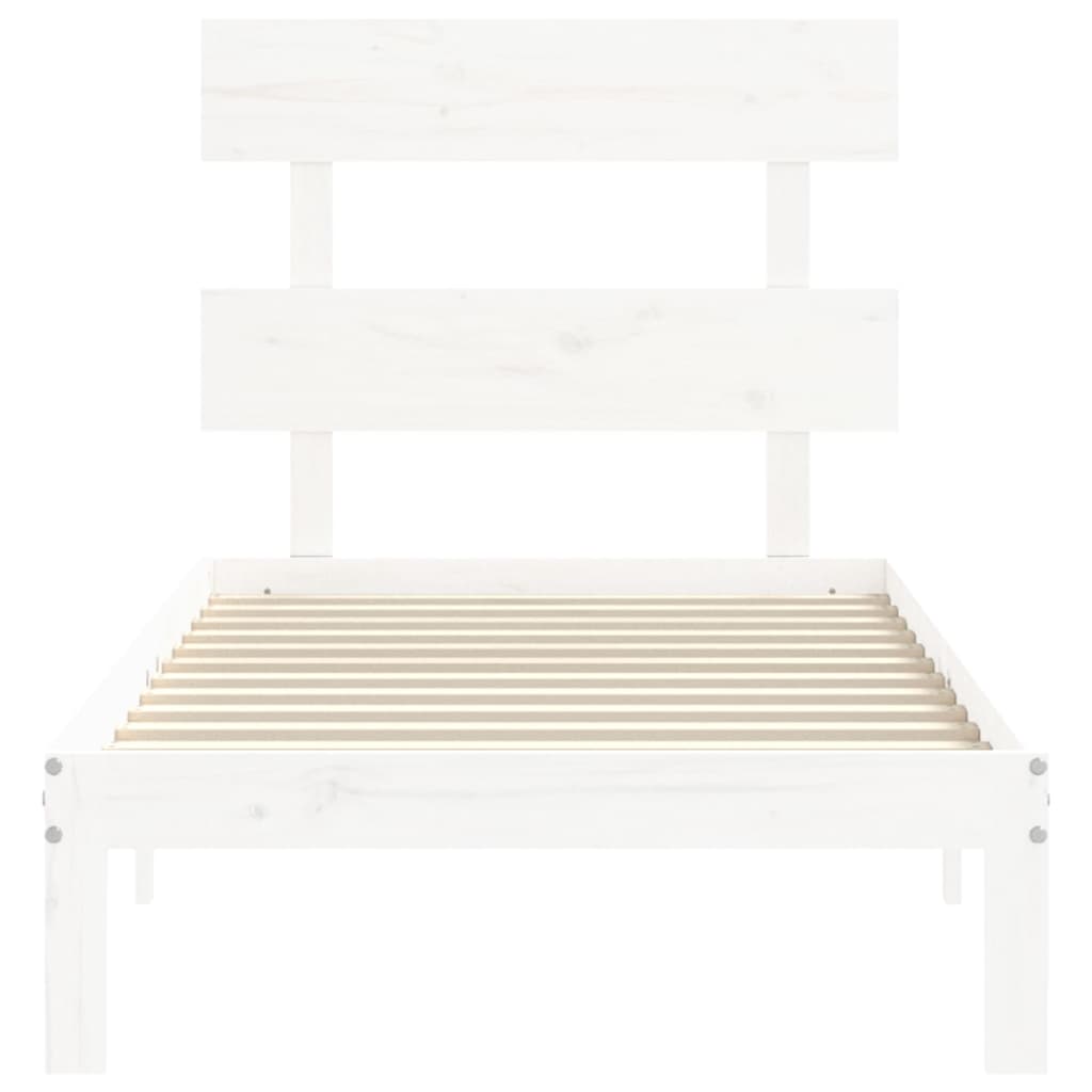 Bedframe zonder matras massief grenenhout wit 140x200 cm is nu te koop bij PeponiXL, paradijselijk wonen!
