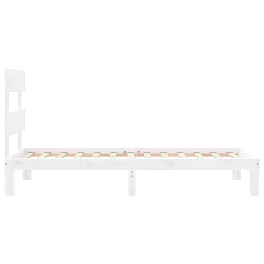 Bedframe zonder matras massief grenenhout wit 140x200 cm is nu te koop bij PeponiXL, paradijselijk wonen!