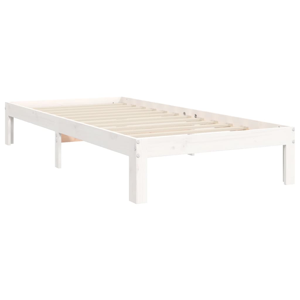 Bedframe zonder matras massief grenenhout wit 140x200 cm is nu te koop bij PeponiXL, paradijselijk wonen!