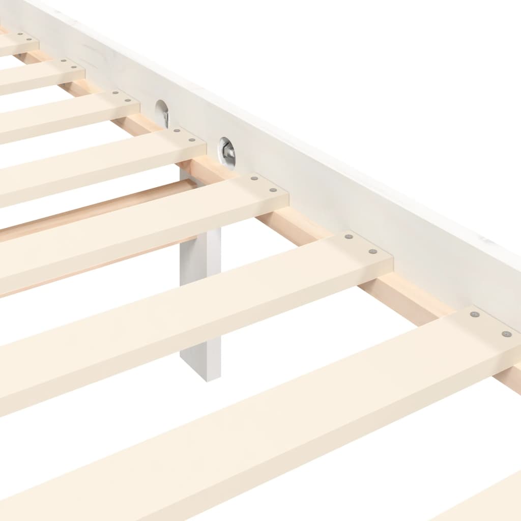 Bedframe zonder matras massief grenenhout wit 140x200 cm is nu te koop bij PeponiXL, paradijselijk wonen!