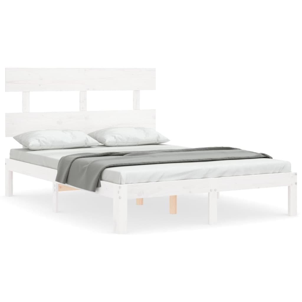 Bedframe zonder matras massief grenenhout wit 120x200 cm is nu te koop bij PeponiXL, paradijselijk wonen!