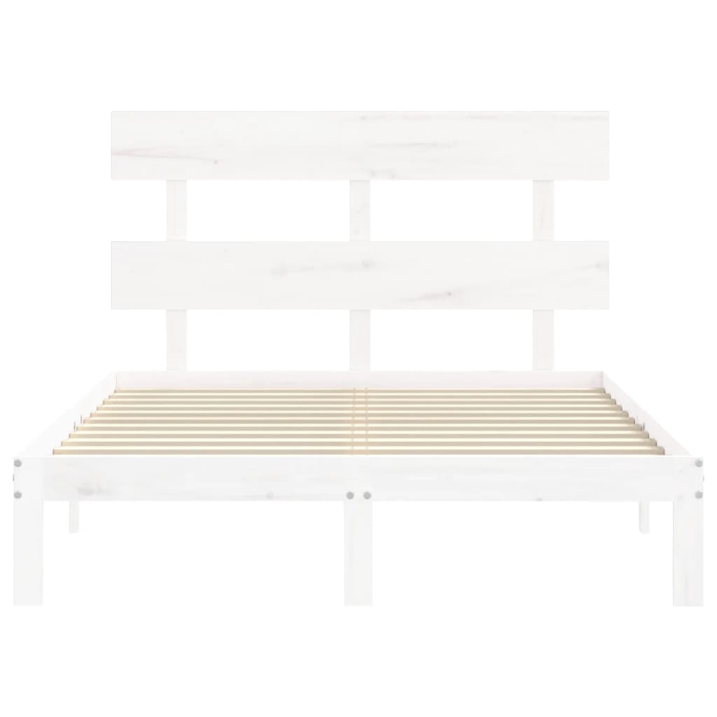 Bedframe zonder matras massief grenenhout wit 120x200 cm is nu te koop bij PeponiXL, paradijselijk wonen!