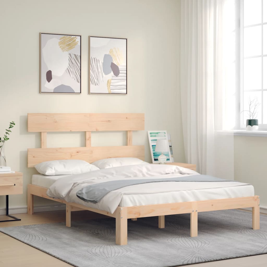 Bedframe zonder matras massief grenenhout 140x200 cm is nu te koop bij PeponiXL, paradijselijk wonen!