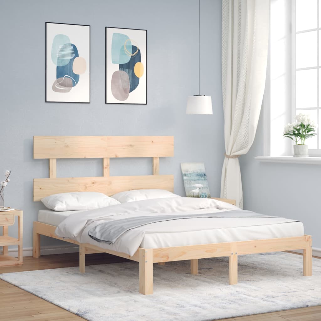 Bedframe zonder matras massief grenenhout 140x200 cm is nu te koop bij PeponiXL, paradijselijk wonen!