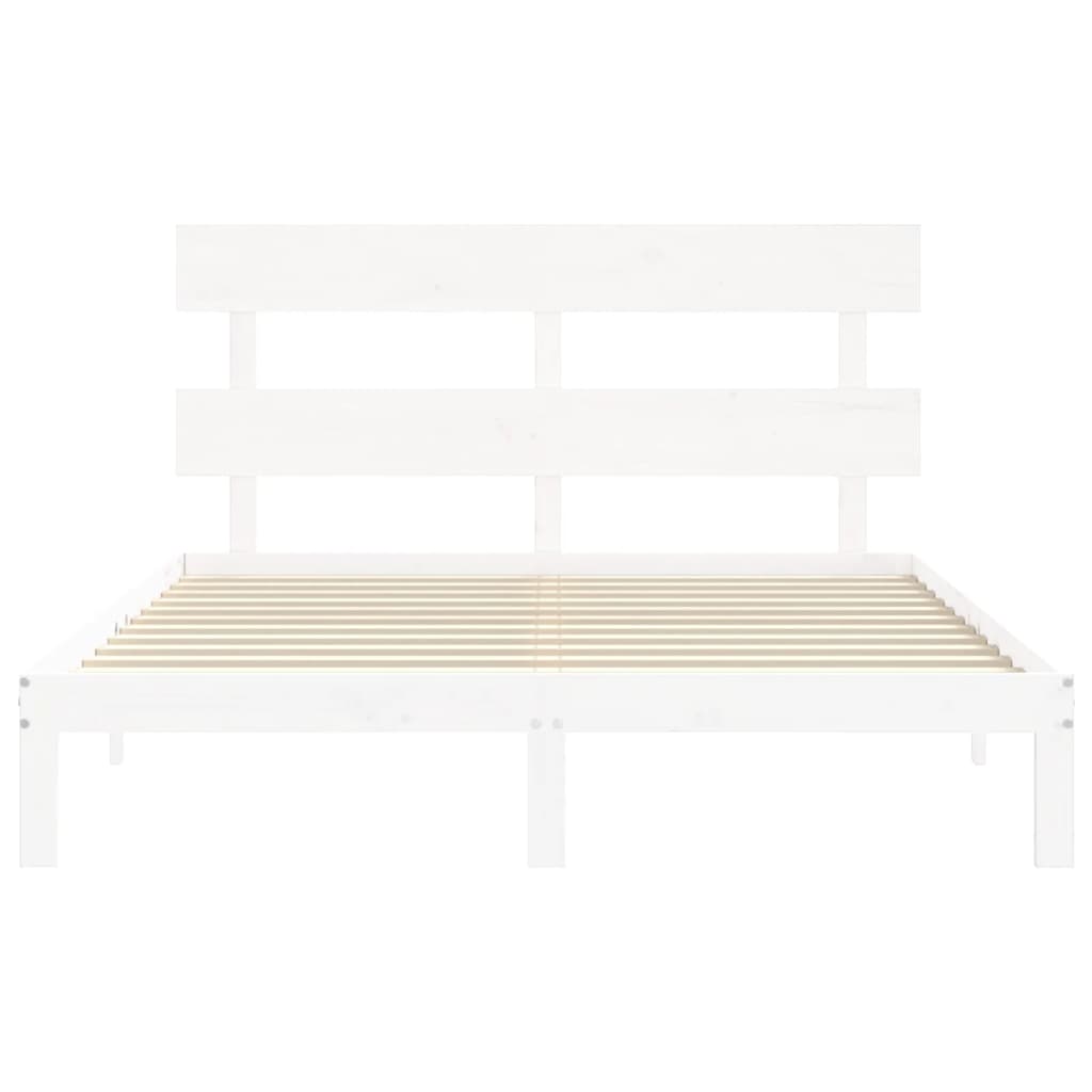 Bedframe zonder matras massief grenenhout wit 160x200 cm is nu te koop bij PeponiXL, paradijselijk wonen!