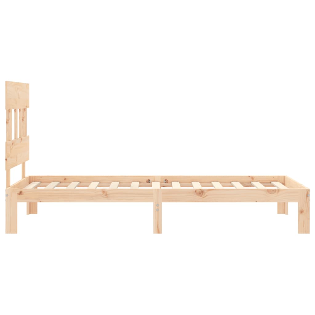 Bedframe met hoofdbord massief hout is nu te koop bij PeponiXL, paradijselijk wonen!