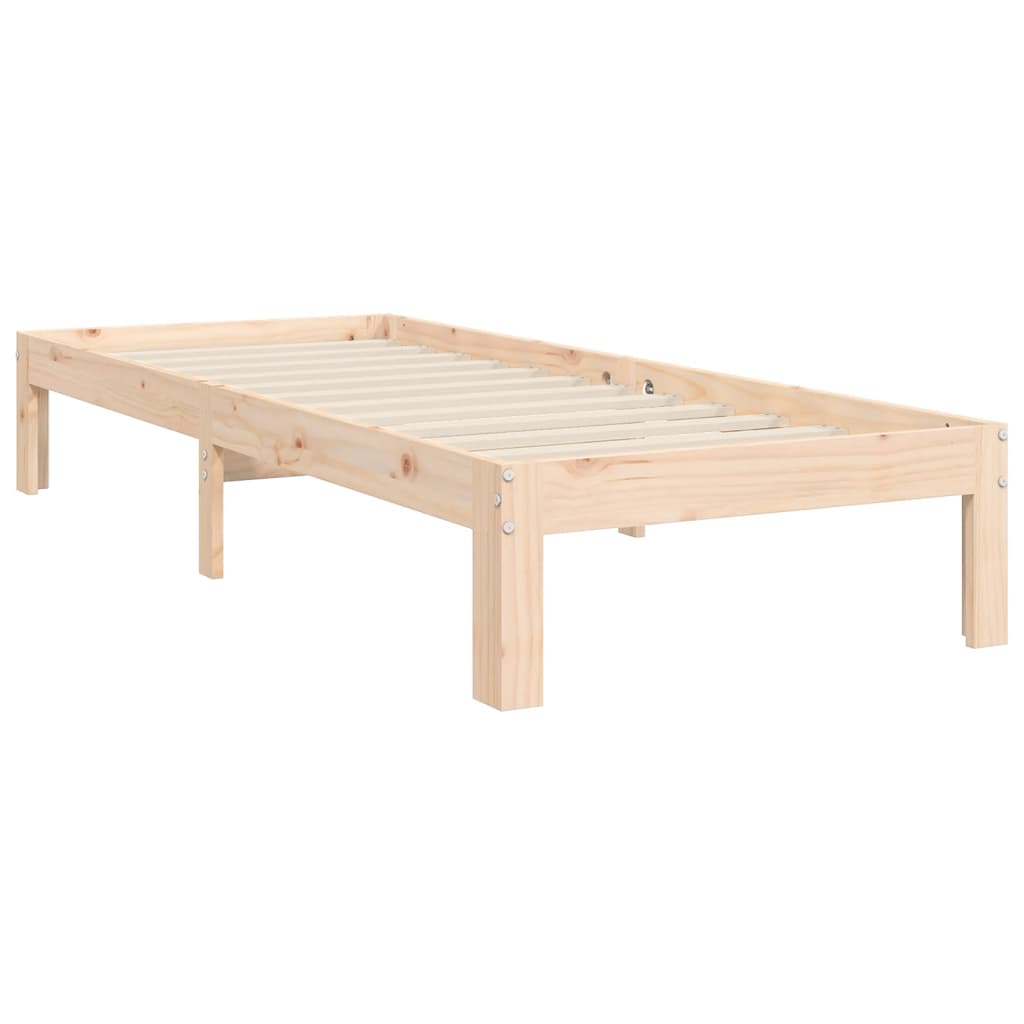 Bedframe met hoofdbord massief hout is nu te koop bij PeponiXL, paradijselijk wonen!
