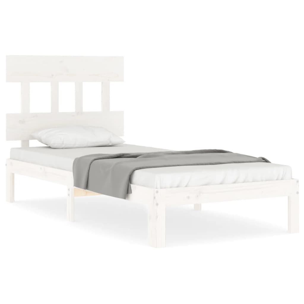 Bedframe zonder matras massief grenenhout wit 140x200 cm is nu te koop bij PeponiXL, paradijselijk wonen!