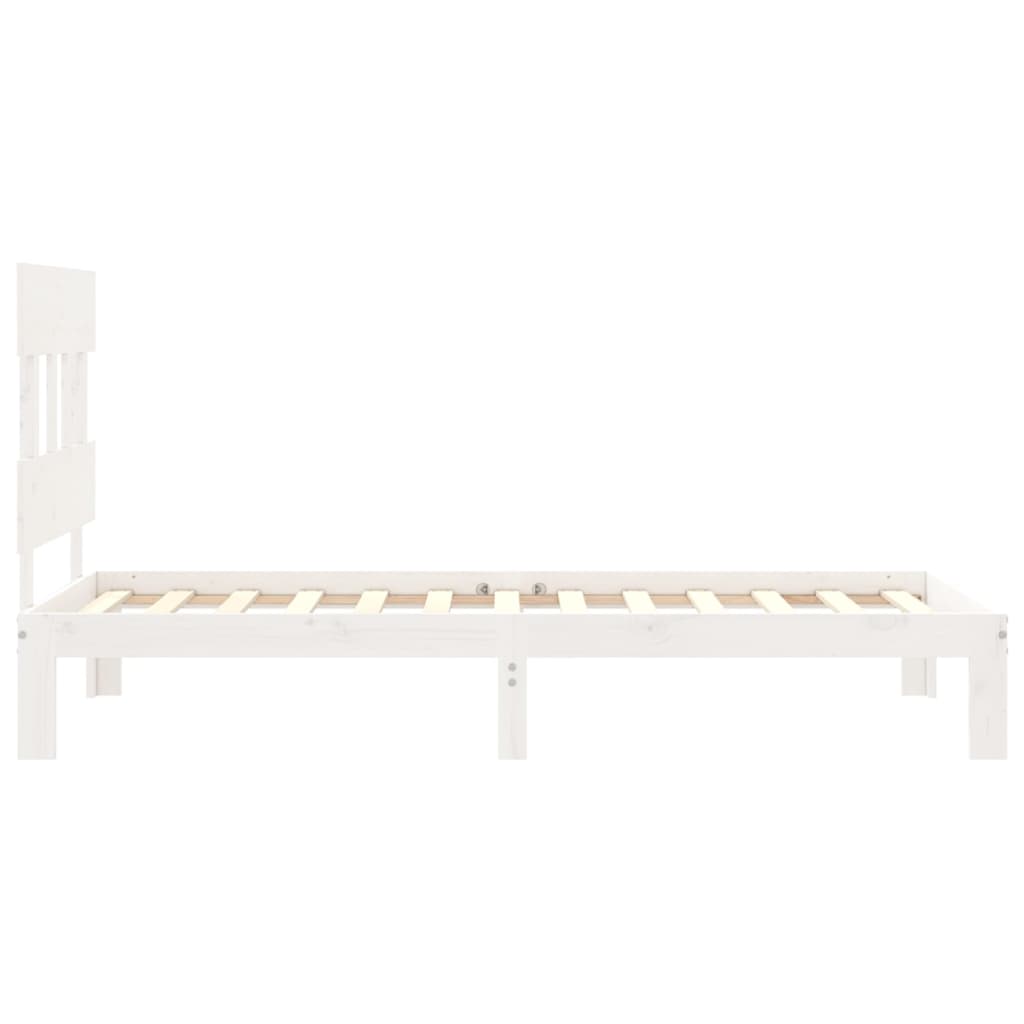 Bedframe zonder matras massief grenenhout wit 140x200 cm is nu te koop bij PeponiXL, paradijselijk wonen!
