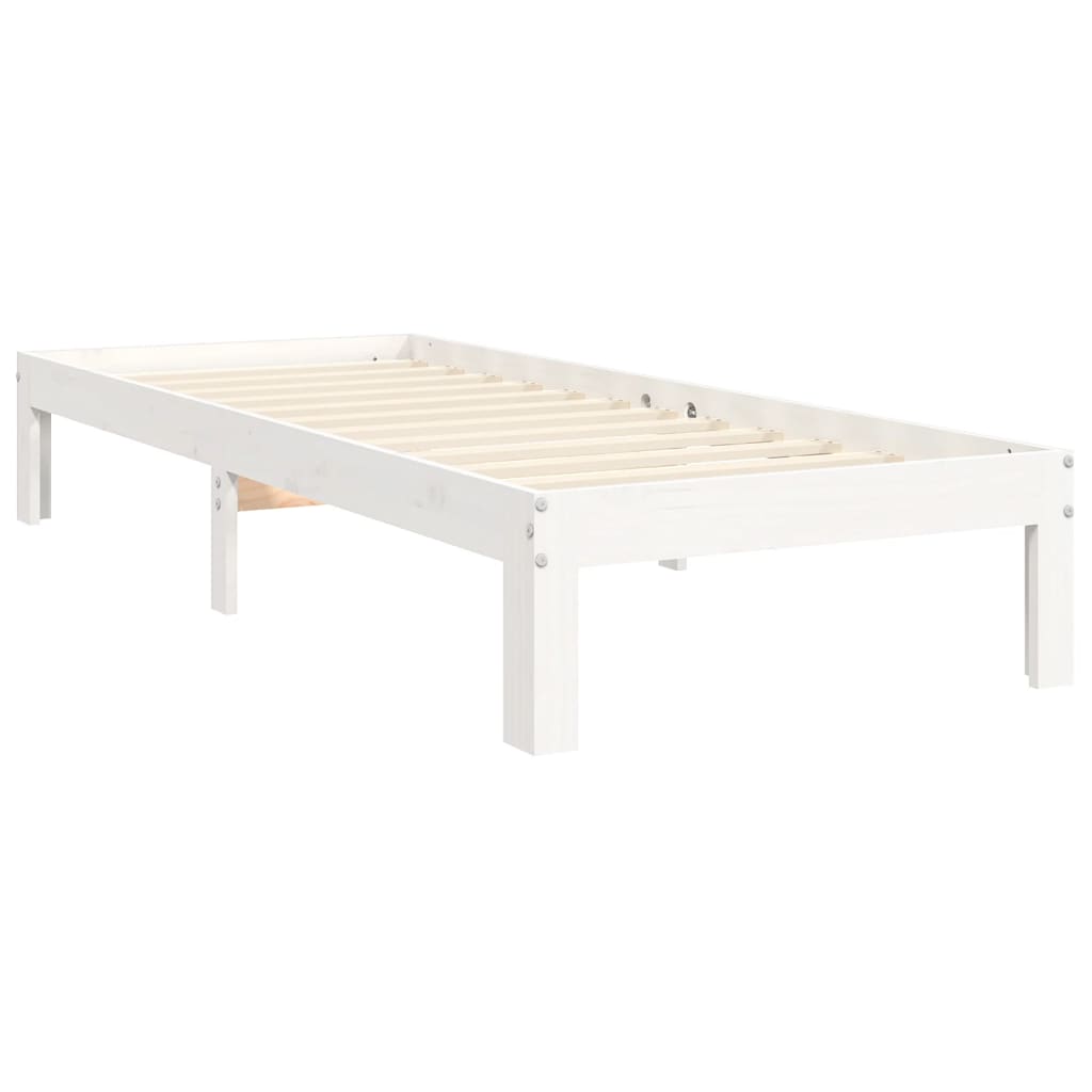 Bedframe zonder matras massief grenenhout wit 140x200 cm is nu te koop bij PeponiXL, paradijselijk wonen!