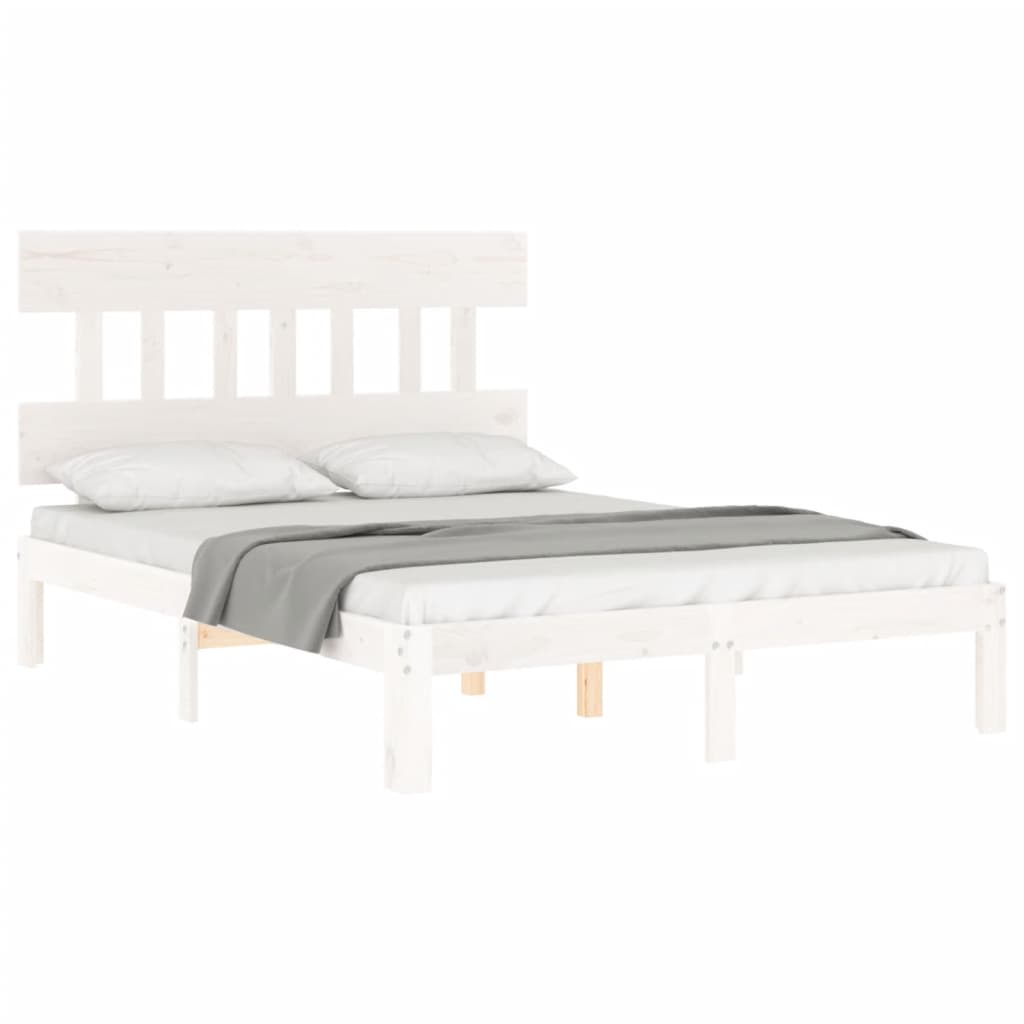 Bedframe zonder matras massief grenenhout wit 120x200 cm is nu te koop bij PeponiXL, paradijselijk wonen!