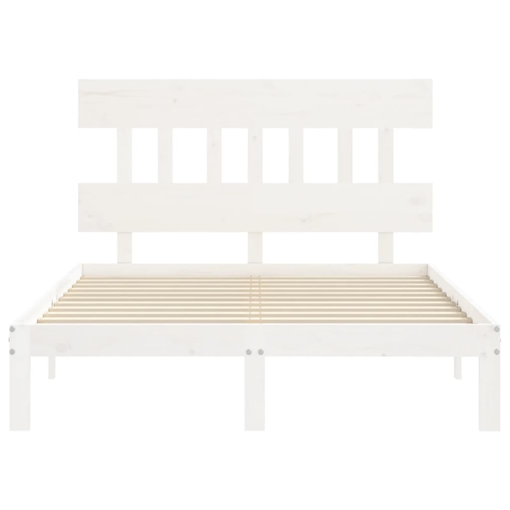 Bedframe zonder matras massief grenenhout wit 120x200 cm is nu te koop bij PeponiXL, paradijselijk wonen!