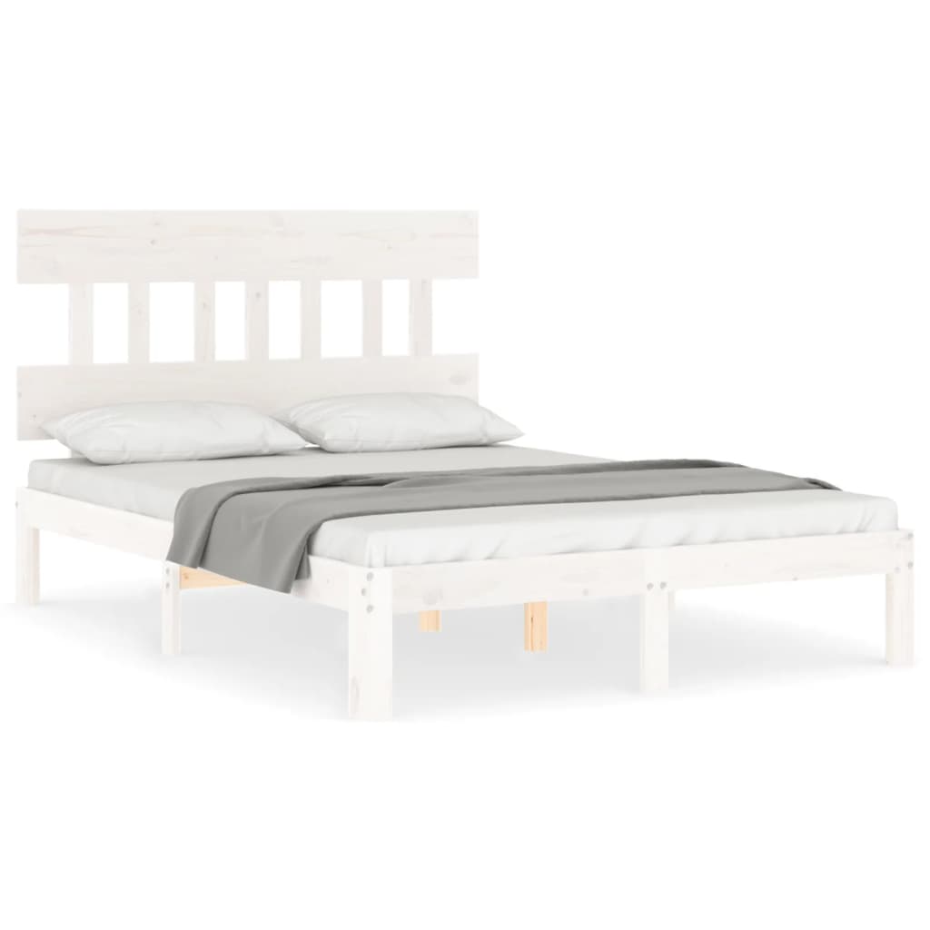 Bedframe zonder matras massief grenenhout wit 140x200 cm is nu te koop bij PeponiXL, paradijselijk wonen!
