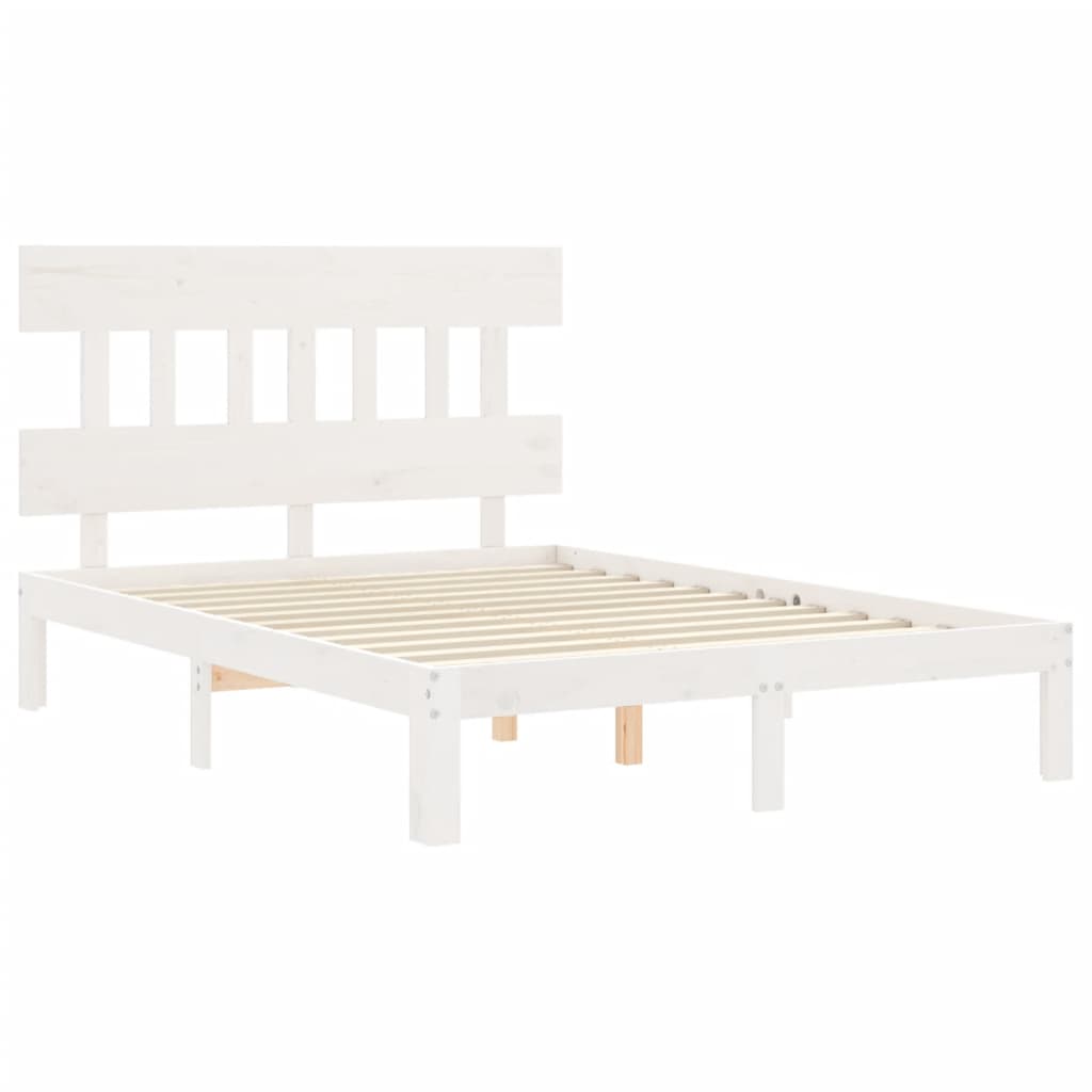 Bedframe zonder matras massief grenenhout wit 140x200 cm is nu te koop bij PeponiXL, paradijselijk wonen!