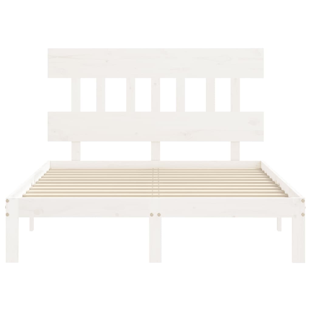 Bedframe zonder matras massief grenenhout wit 140x200 cm is nu te koop bij PeponiXL, paradijselijk wonen!