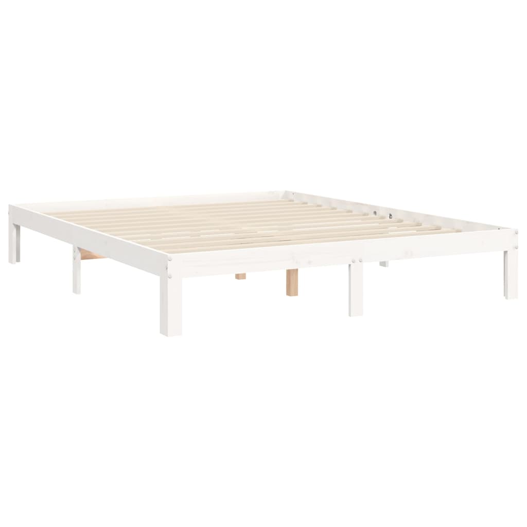 Bedframe zonder matras massief grenenhout wit 160x200 cm is nu te koop bij PeponiXL, paradijselijk wonen!