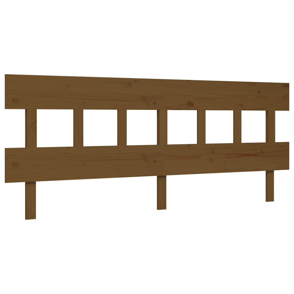 Bedframe met hoofdbord massief hout honingbruin 200x200 cm is nu te koop bij PeponiXL, paradijselijk wonen!