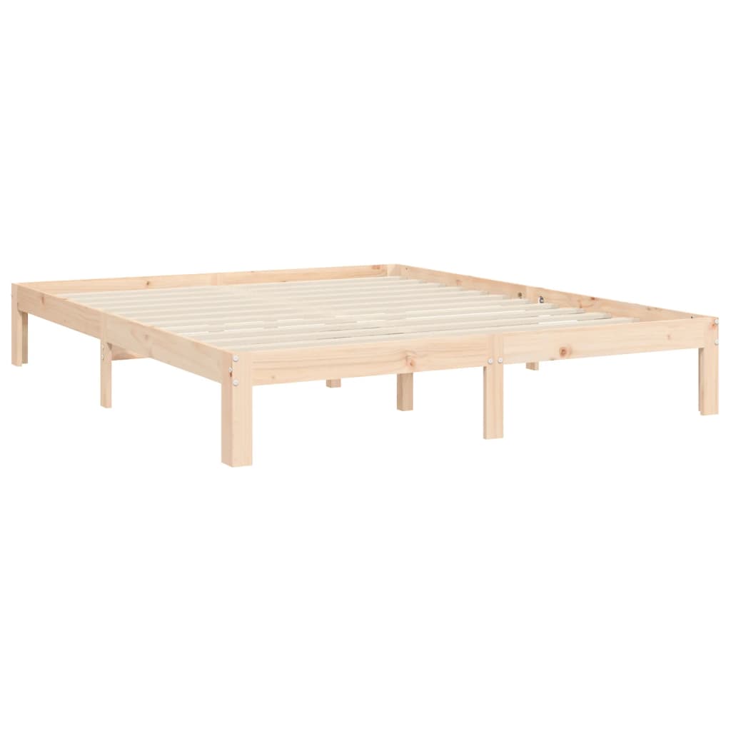 Bedframe met hoofdbord massief hout is nu te koop bij PeponiXL, paradijselijk wonen!