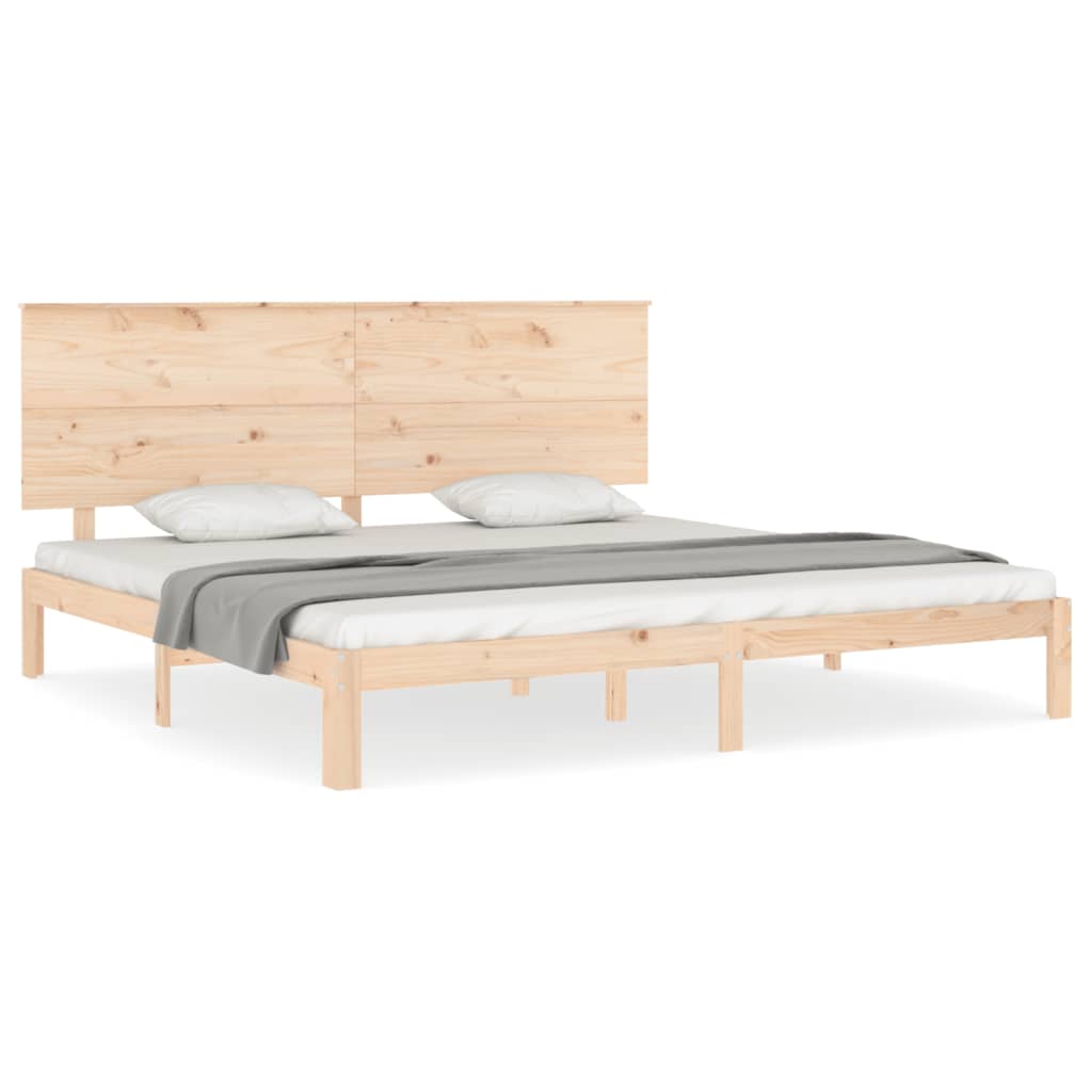 Bedframe zonder matras massief grenenhout 200x200 cm is nu te koop bij PeponiXL, paradijselijk wonen!