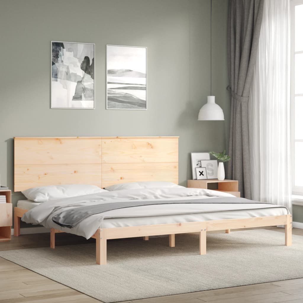 Bedframe zonder matras massief grenenhout 200x200 cm is nu te koop bij PeponiXL, paradijselijk wonen!