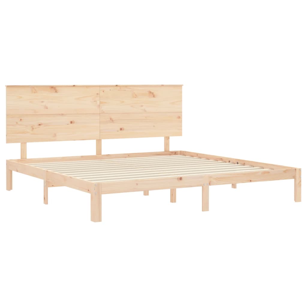 Bedframe zonder matras massief grenenhout 200x200 cm is nu te koop bij PeponiXL, paradijselijk wonen!