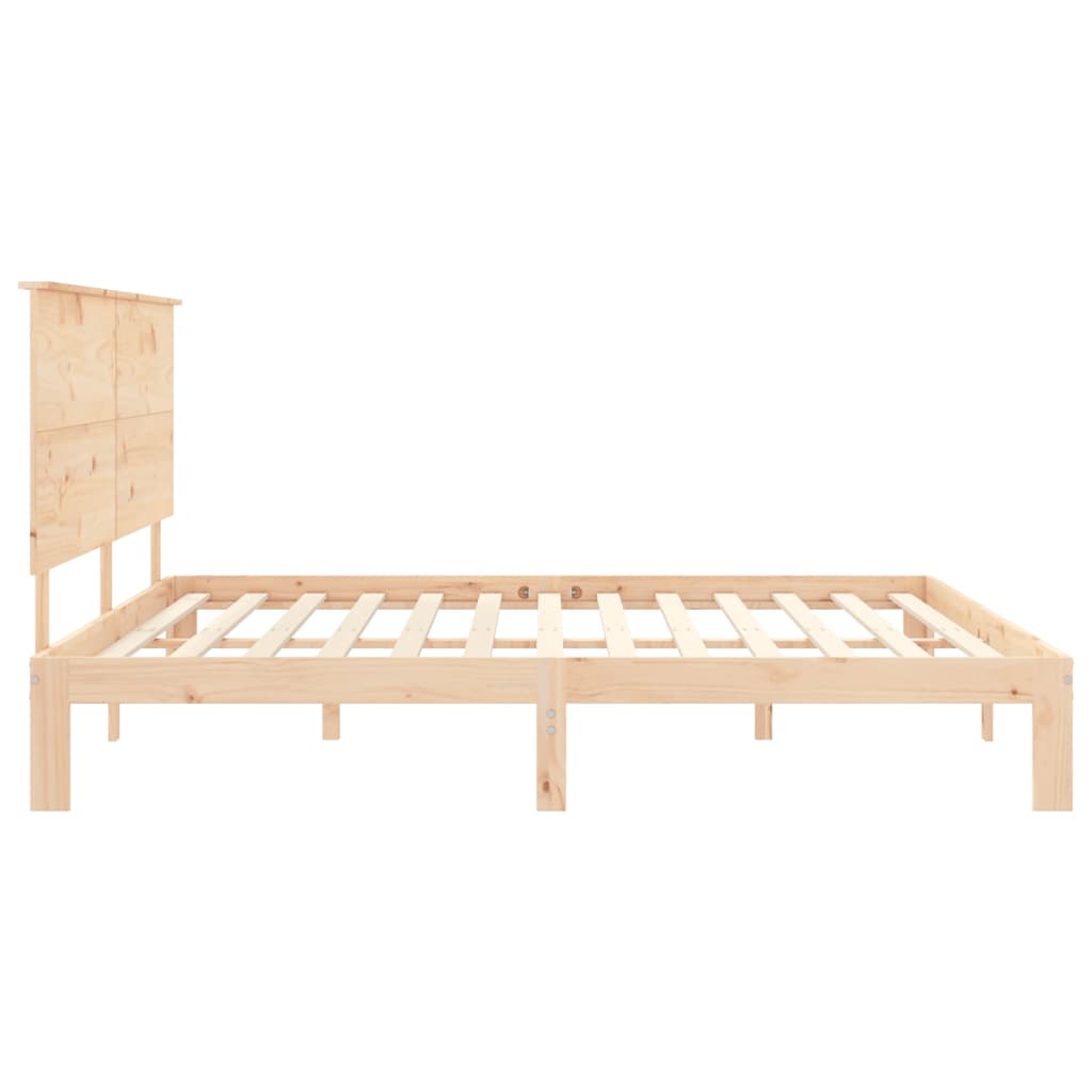 Bedframe zonder matras massief grenenhout 200x200 cm is nu te koop bij PeponiXL, paradijselijk wonen!
