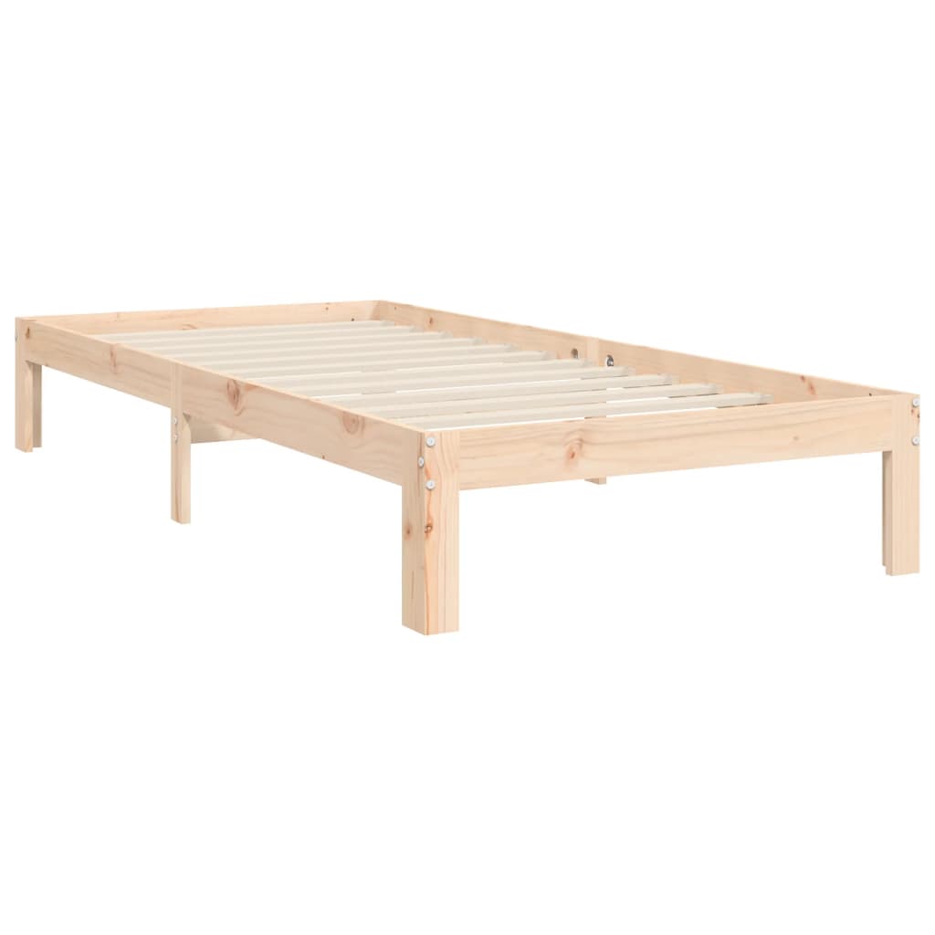 Bedframe met hoofdbord massief hout is nu te koop bij PeponiXL, paradijselijk wonen!