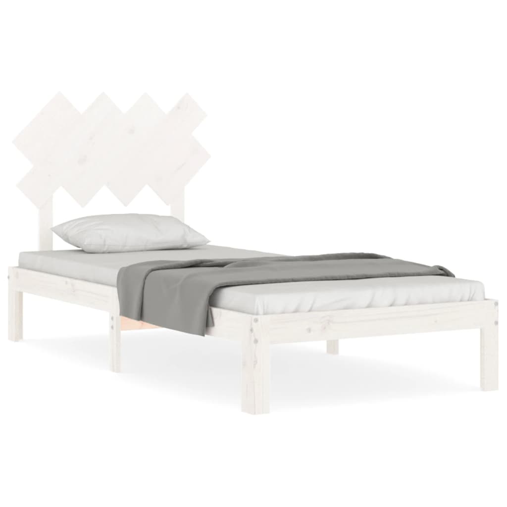 Bedframe zonder matras massief grenenhout wit 90x200 cm is nu te koop bij PeponiXL, paradijselijk wonen!